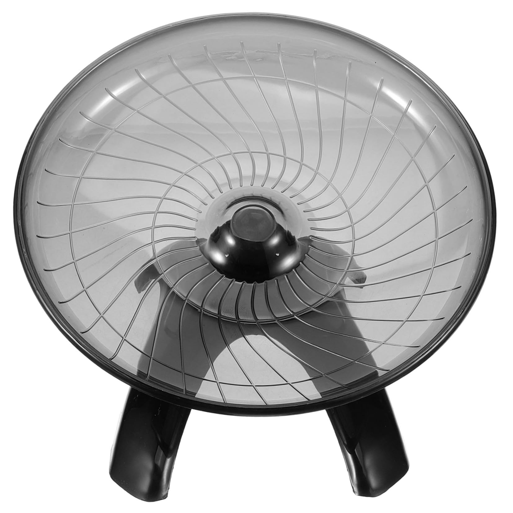 HANABASS Large Silent Wheel for Hamster Chinchilla No Sound Exercise Wheel Stand Black