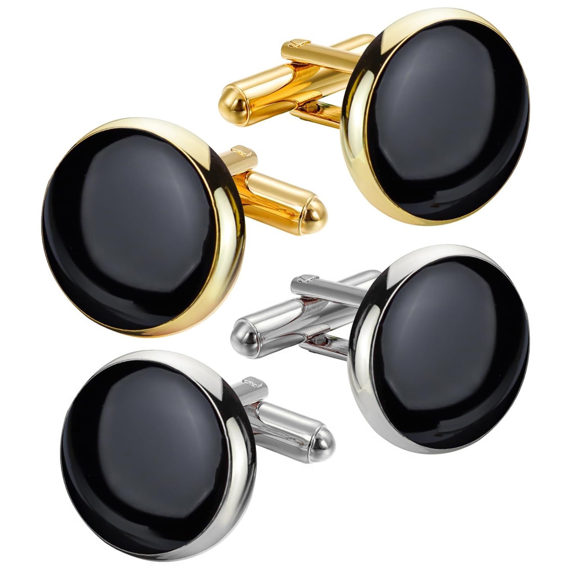 vama FASHIONS Elegant Black Cufflinks Shirt Formal Wedding Business Wear Tuxedo Cuff Links for men-picture-21