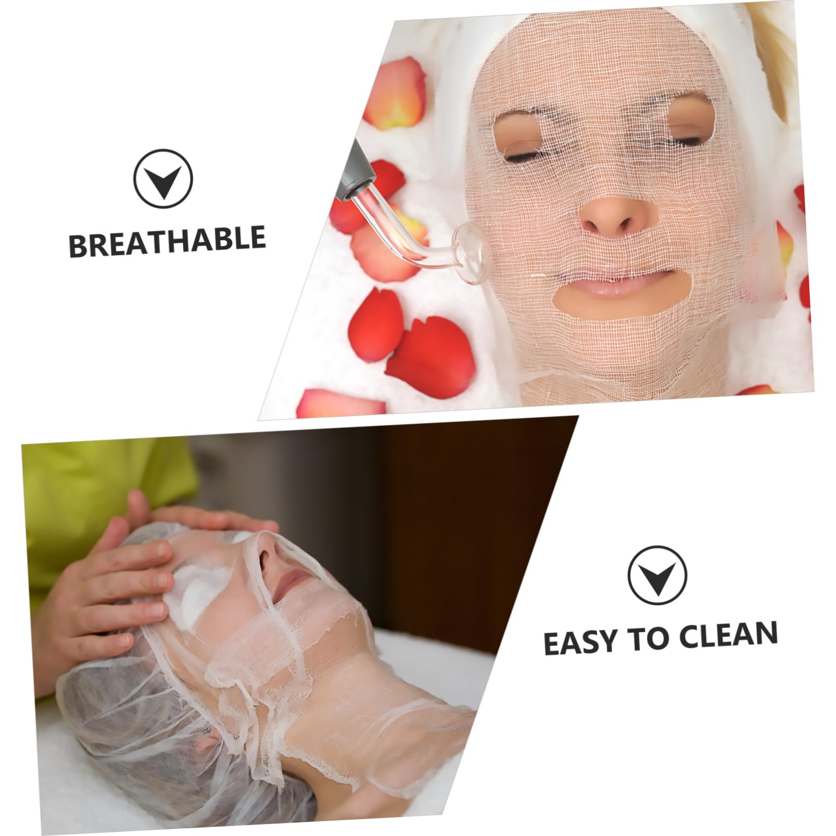 minkissy 300stücke Baumwoll- Für Schönheitssalons Atmungsaktive Gesichtsmaske Sanfte Und Hygienische Anwendung Für Professionelle Und Private Nutzung
