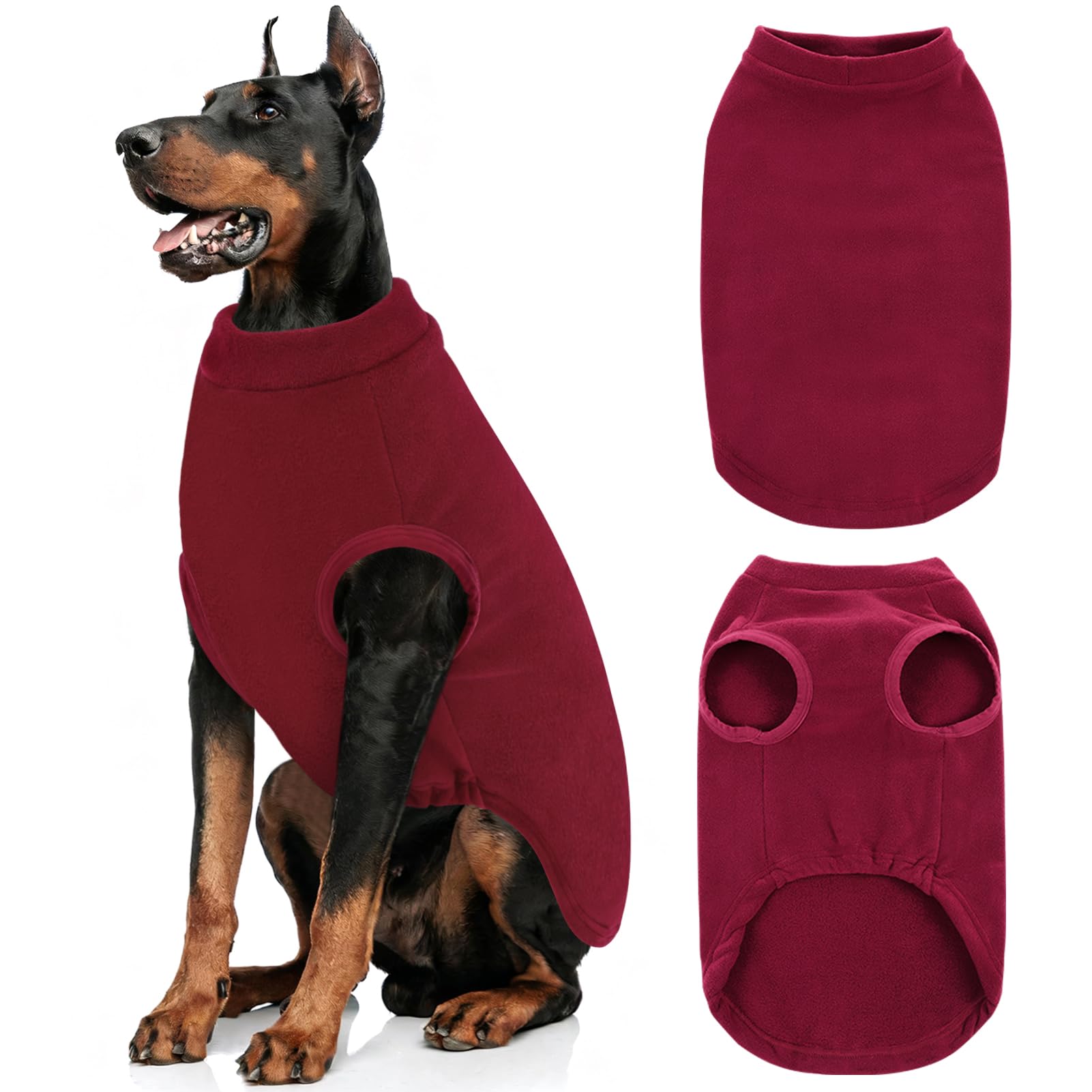 Pull extensible pour chiens de grande taille gilet polaire thermique automne