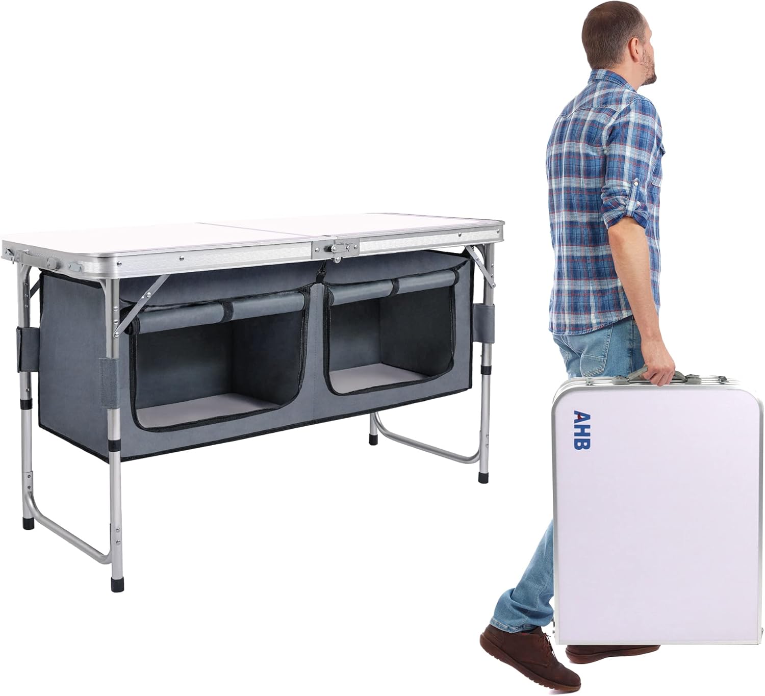 AHB Picnic Table Camping Table Folding Table Folding Picnic