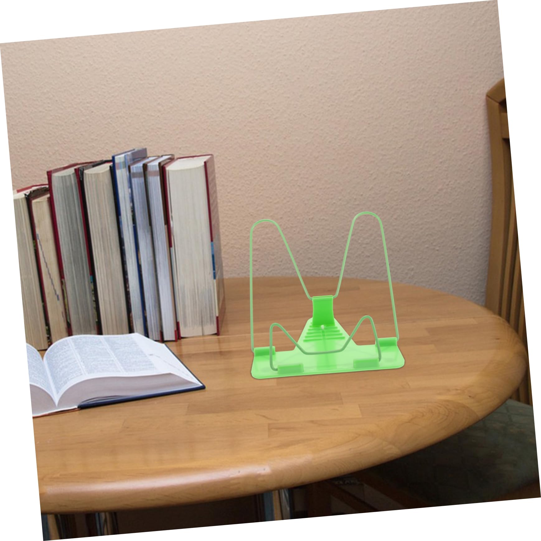 HOMSFOU 2pcs Adjustable Reading Shelf Multi-Purpose Book Bracket for Home Study Lightweight Book Support Smooth Angle Adjustable - for Preventing Myopia Green