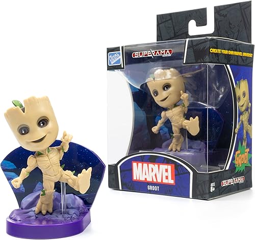 Miniatura 3 de The Loyal Subjects Marvel Superama Groot con diorama escénico y base