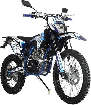 X-PRO Templar 250cc Zongshen Brand Engine Dirt Bike with All Lights and 5-Speed Manual Transmission, Electric/Kick Start! Big 21"/18" Wheels! Blue, Factory Package