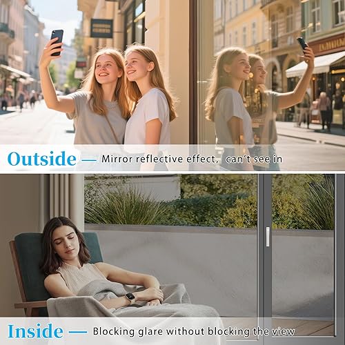 Miniatura 5 de ConCus-T Película unidireccional para ventana bloqueo solar película de privacidad para ventana película solar anti-UV control de calor tinte de