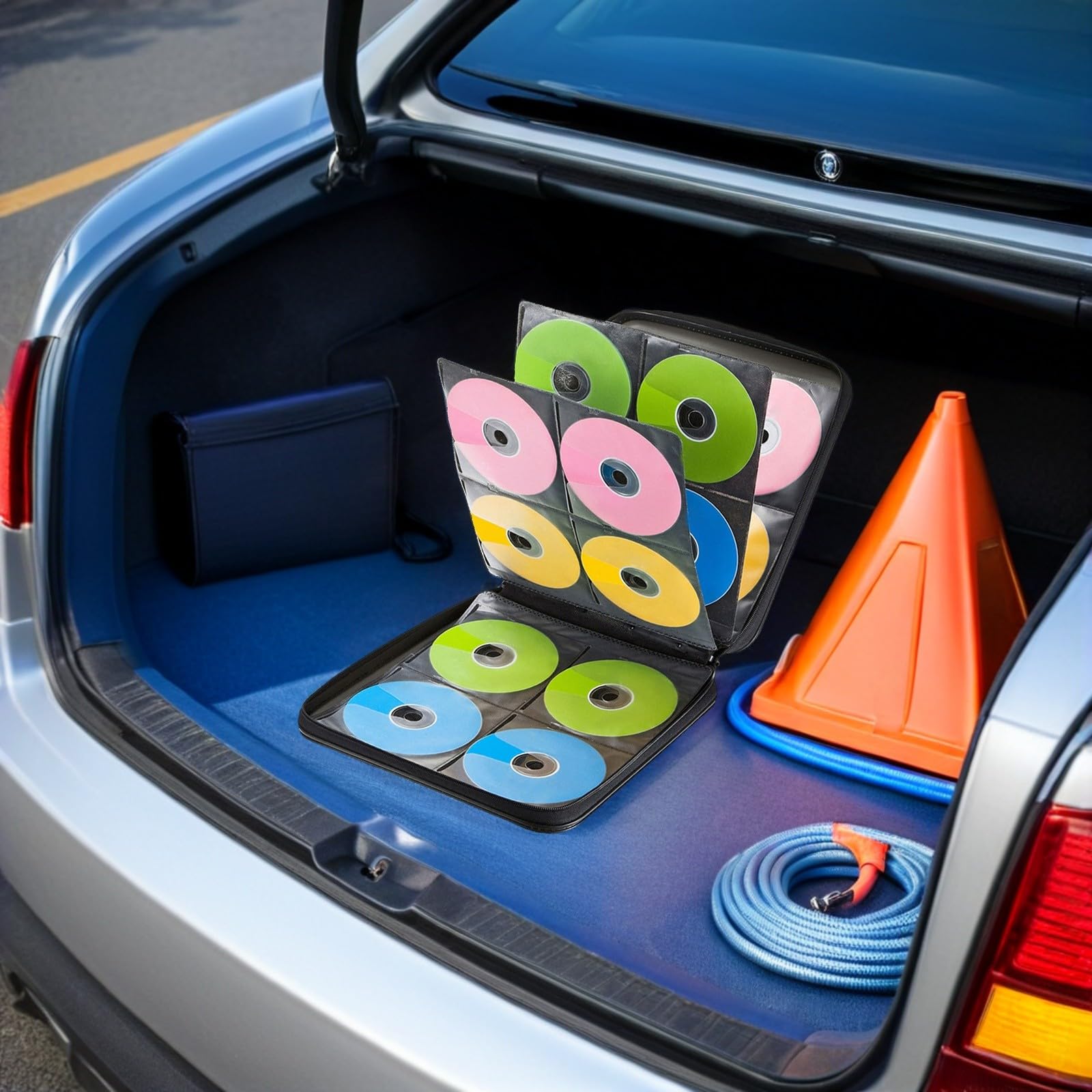 Cabilock Custodia per CD da Dvd Borsa Porta CD Portatile per Auto e Uso Quotidiano Realizzata in Materiale Sicuro e Resistente Cerniera