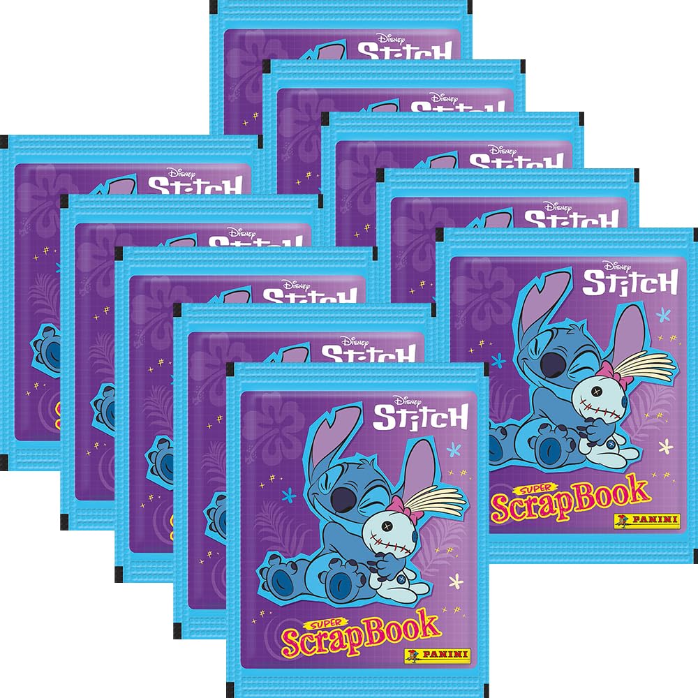 Bundle mit Panini Stitch - Super ScrapBook (2025) - Sammelsticker - 1 Sammelalbum + 10 Tüten + Exklusive collect-it Hüllen