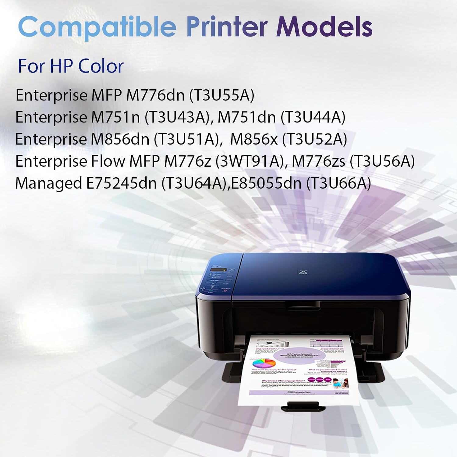 3WT90A Compatible Toner Collection Unit Replacement for HP Color Enterprise M751n M751dn E75245dn M856dn M856x E85055dn MFP M776dn M776z M776zs Printer