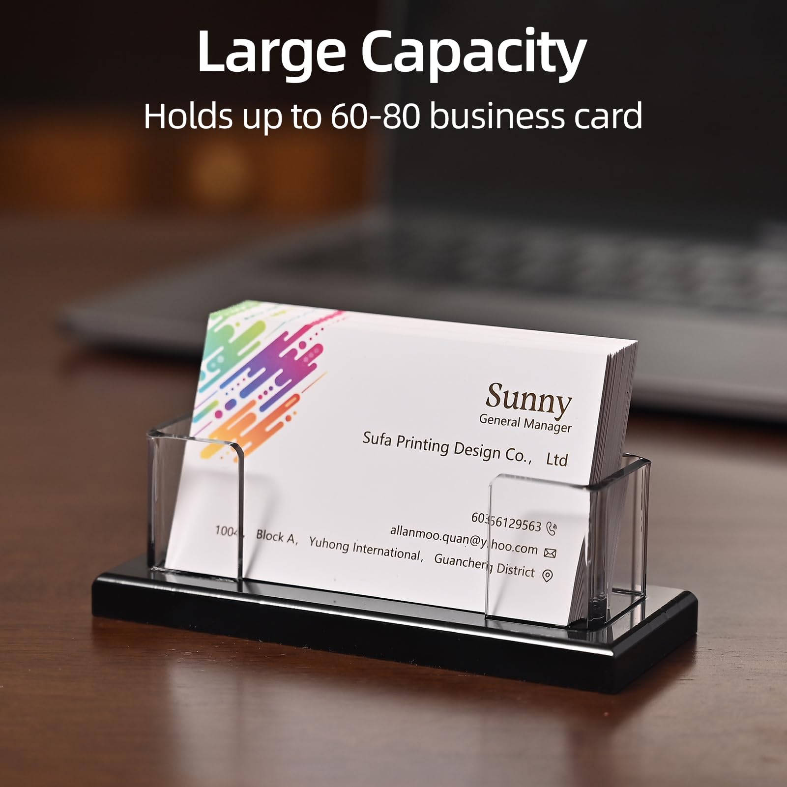 PecMuikee Soporte para tarjetas de visita para escritorio, soporte acrílico para tarjetas de visita, múltiples soportes para tarjetas de visita para oficina, exposición, hogar, restaurante, 1 ranura,