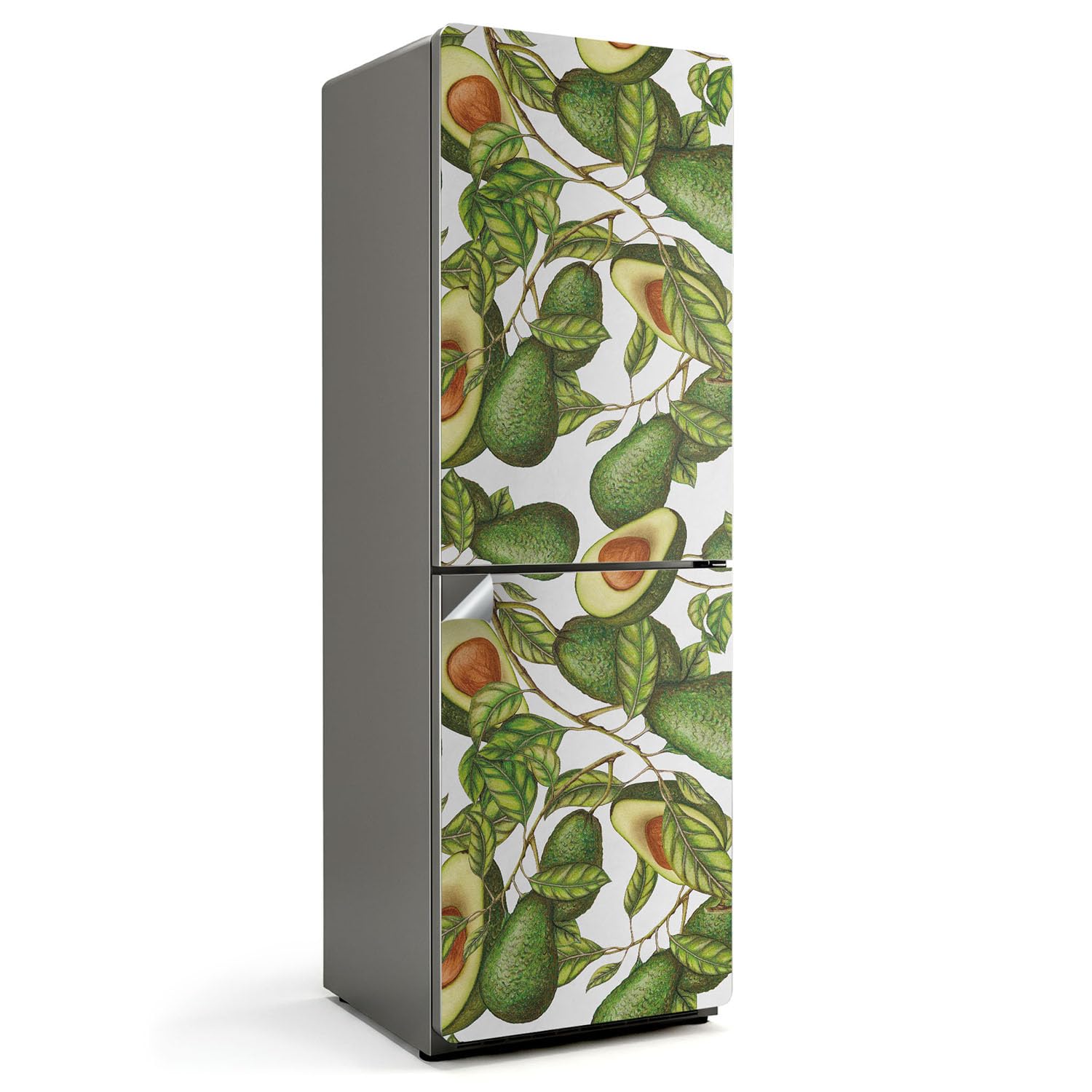 Sticker pour frigo motif avocat fraîcheur naturelle pour décoration cuisine