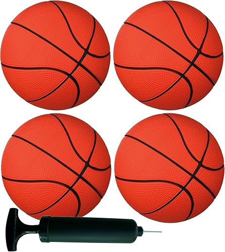 Miniatura 3 de AppleRound 4-Pack Small Sports Balls for Toddlers Kids with Air Pump - Choose Your Style: 4X [5" Soccer Balls] or 4X [5" Basketballs] or 4X [6.5" 4