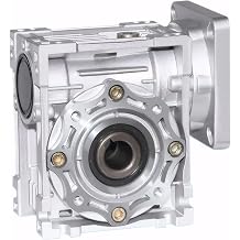 NMRV040 Worm Gearbox Speed Reducer Compact 104x104mm Flange 14mm Input 18mm Output Bore for Gear Reduction Motor Metal GearboxRatio 100 to 1