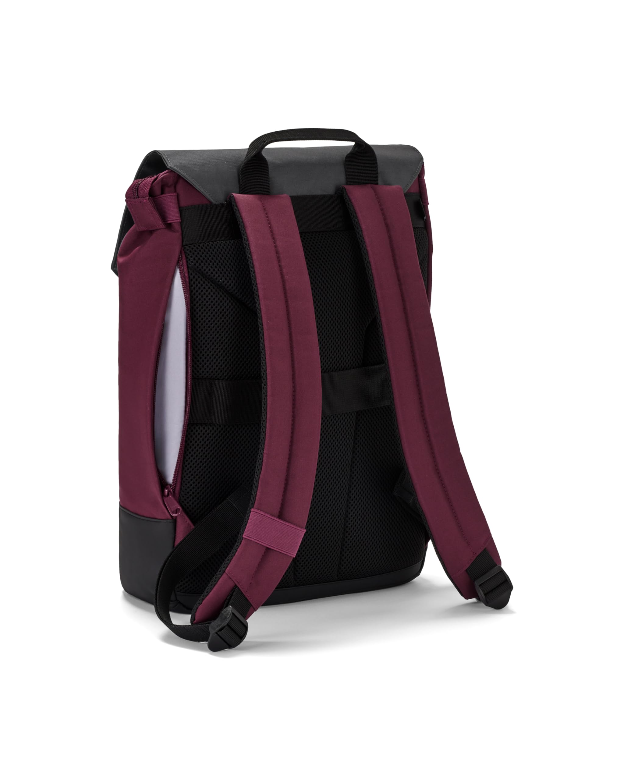 LARKSON Zaino da Donna Grigio Rosso - Nina - Zaino da Giorno con Scomparto per Laptop da 16 Pollici per Università, Lavoro e Viaggi - Zainetto Medio - Idrorepellente