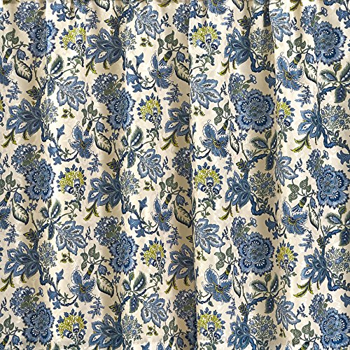Image of Waverly Navarra Porcelain Tier & Valance Set - 100% Polyester Jacquard - 52 inch X 36 inch