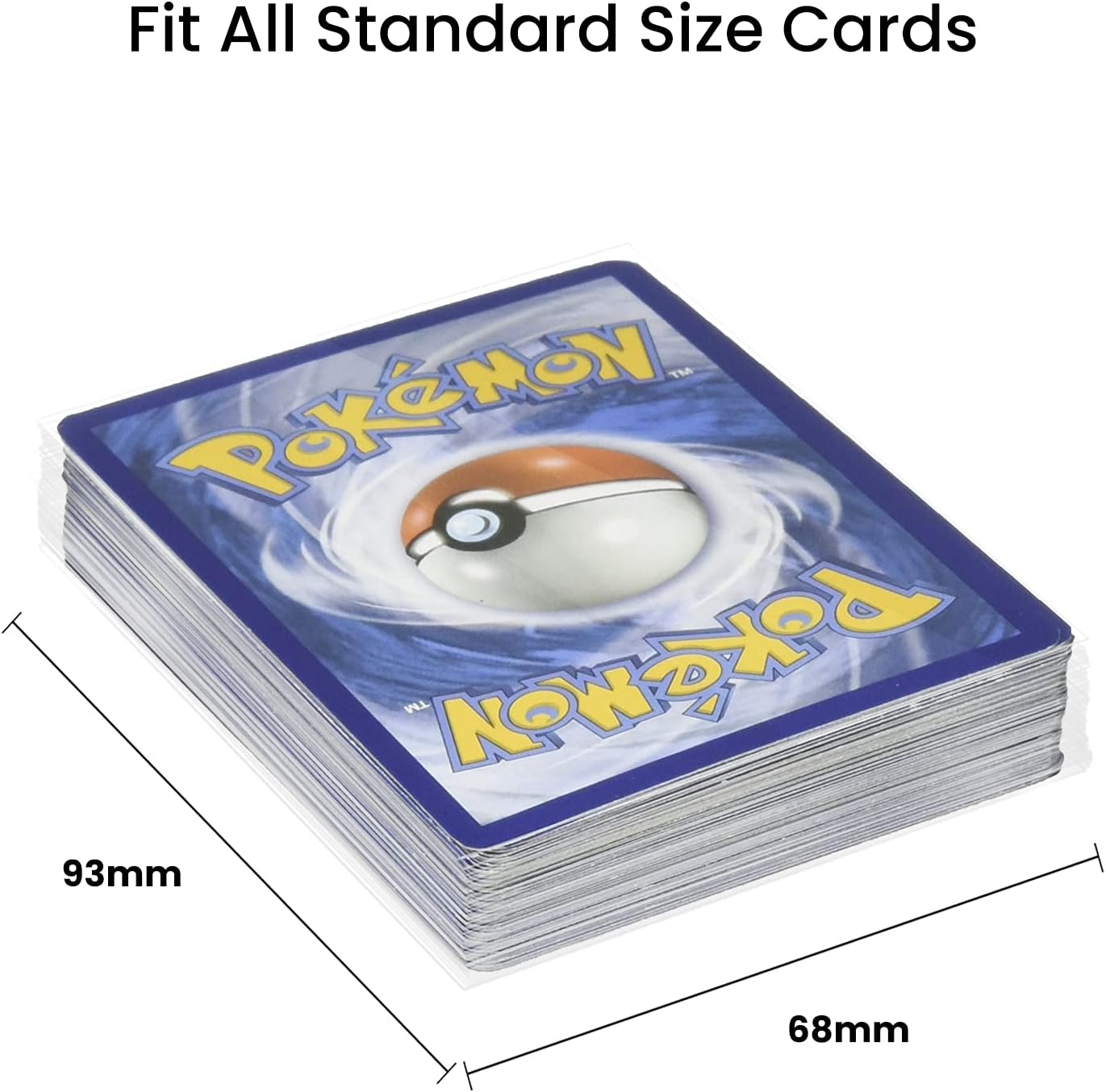 100 Count Clear Soft Card Sleeves, Cohotek Trading Card Sleeves Deck
