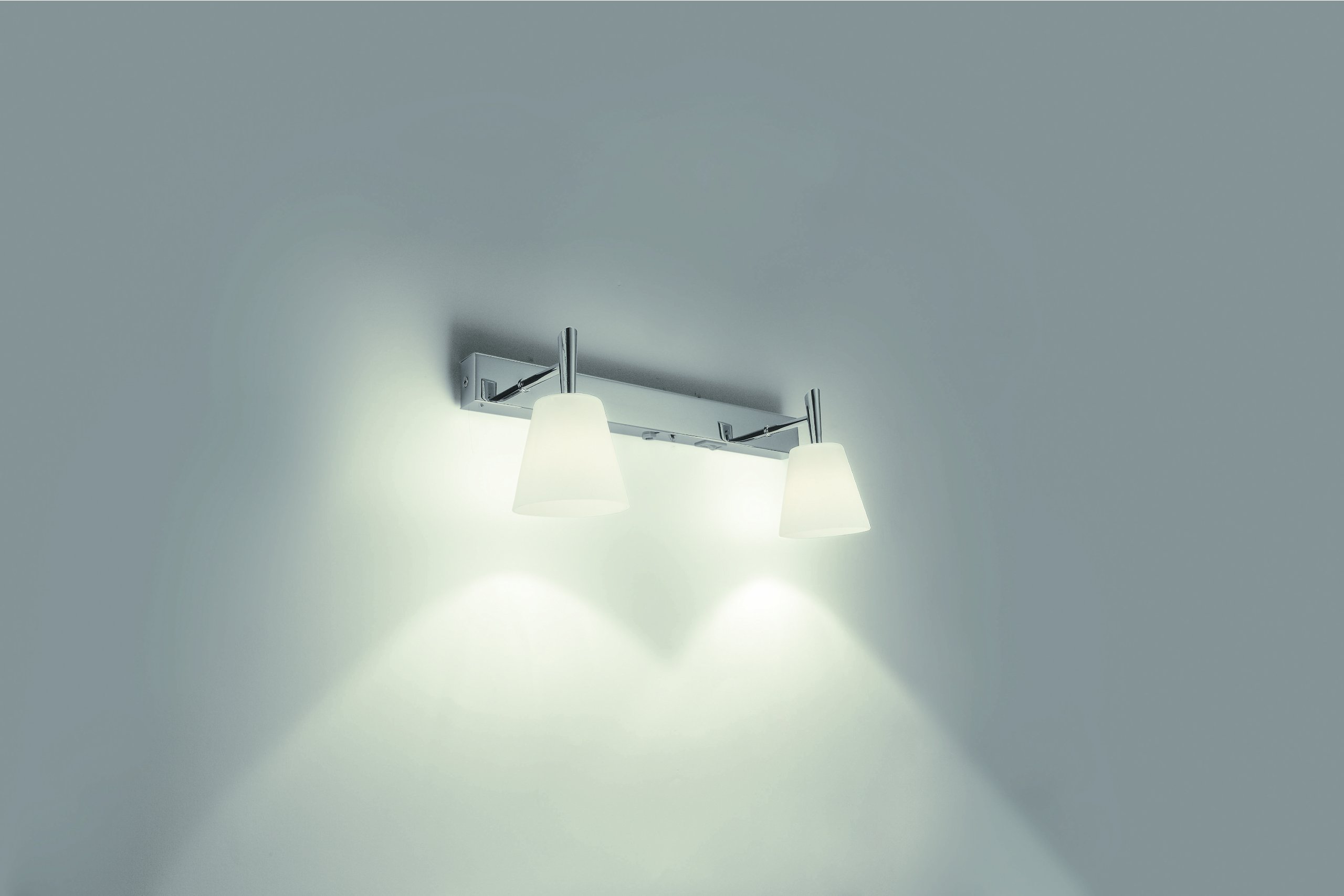 Philips Hydrate Badezimmer-Wandleuchte, Metall, chrom, 2 x 40 W, G9 40 watts 230