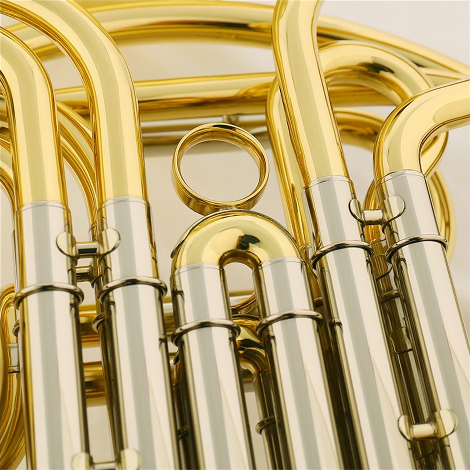 Róg Francuski Mosiądz Dwurzędowy Francuski Róg Instrument Dęty Blaszany Klucz F Bb Profesjonalne Wykonanie