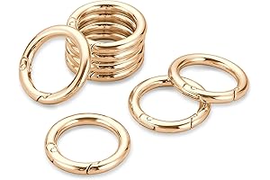 1 Inch 8 Pack Carabiner Clip Keychain Rings for DIY Crafts, Keychains