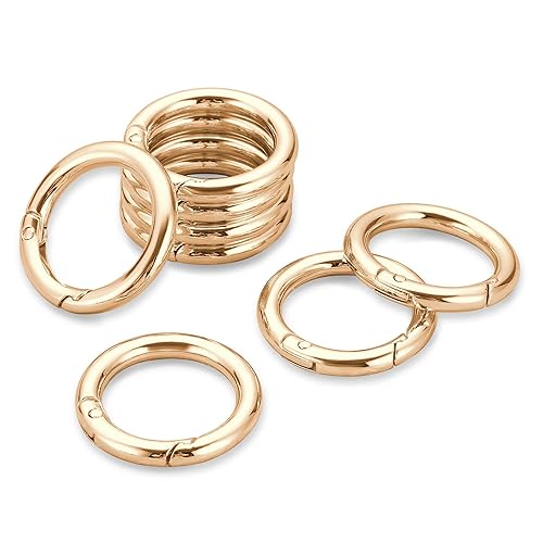 Gkeygo Key Ring Clip, 4/5 Inch Keychain Rings, 8 Pack