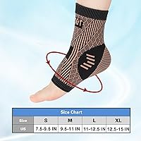 Vista 5 de Tobillera con infusión de cobre, calcetines de compresión para el tobillo, tobilleras para hombres y mujeres, tobilleras de compresión, envolturas