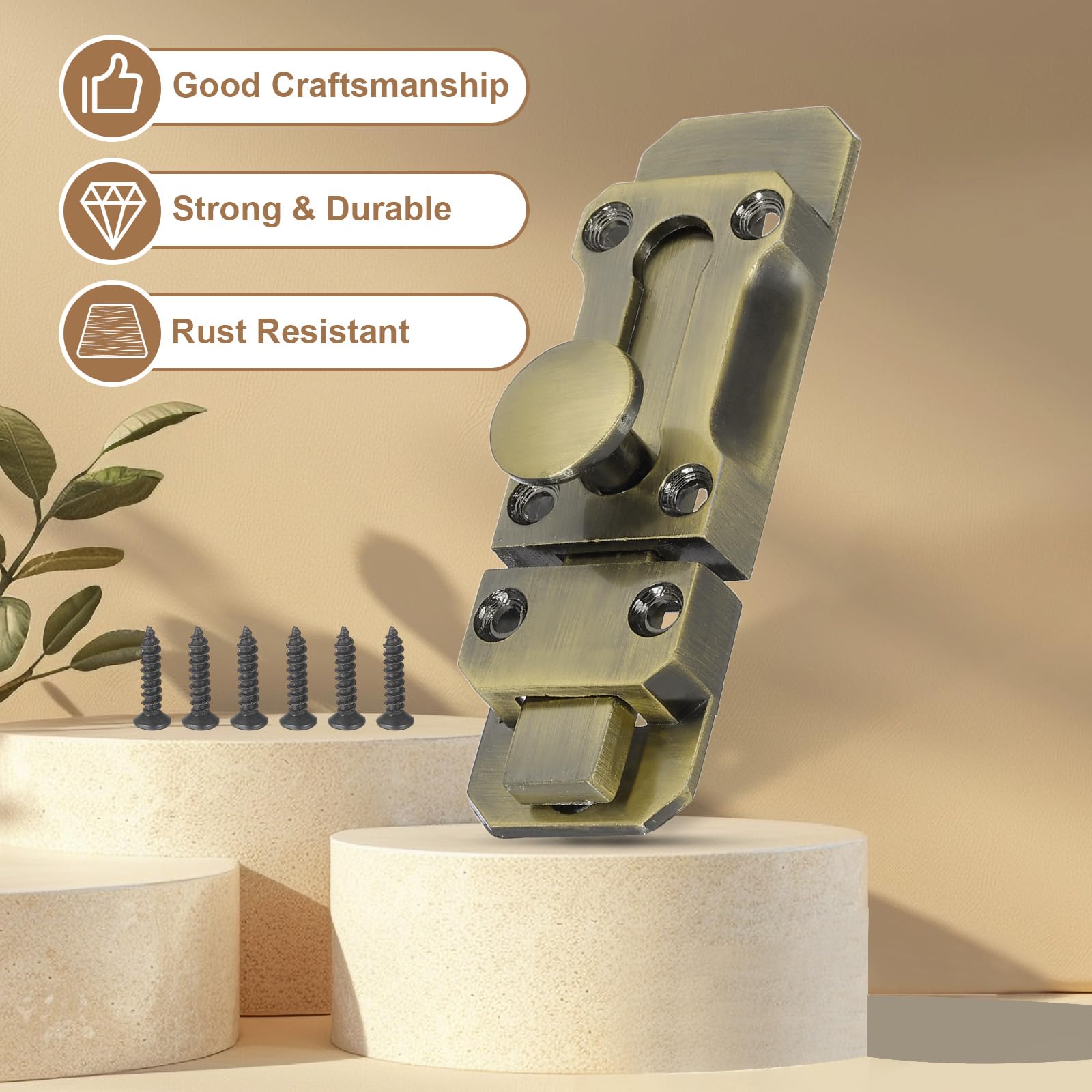 PATIKIL Barrel Bolt Latch - Image 3