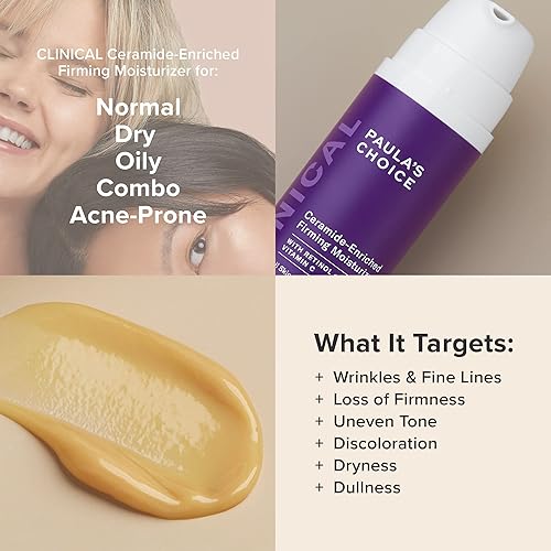 Miniatura 4 de Paula's Choice CLINICAL Crema hidratante reafirmante enriquecida con ceramida, retinol y vitamina C, antienvejecimiento y arrugas, 1.7 onzas