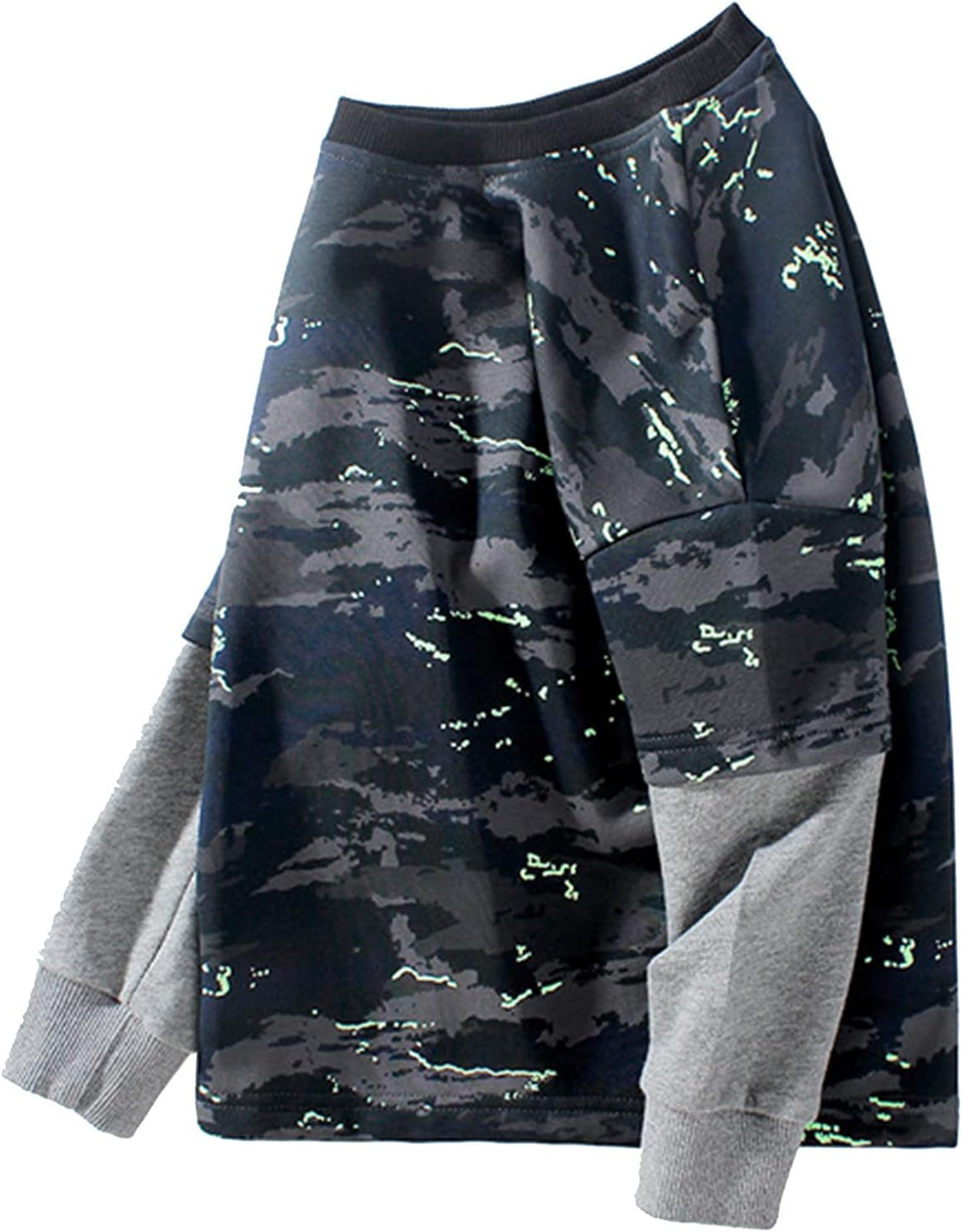 Kaerm Kids Boys Fake-Two Clothes Long Sleeves Camouflage Sweatshirts Casual Pullover T-Shirts Tops