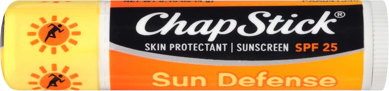 ChapStick Sun Defense SPF Lip Balm Tube, Lip Moisturizer and Skin Protectant - 0.15 Oz (Blister Pack) : Beauty & Personal Care