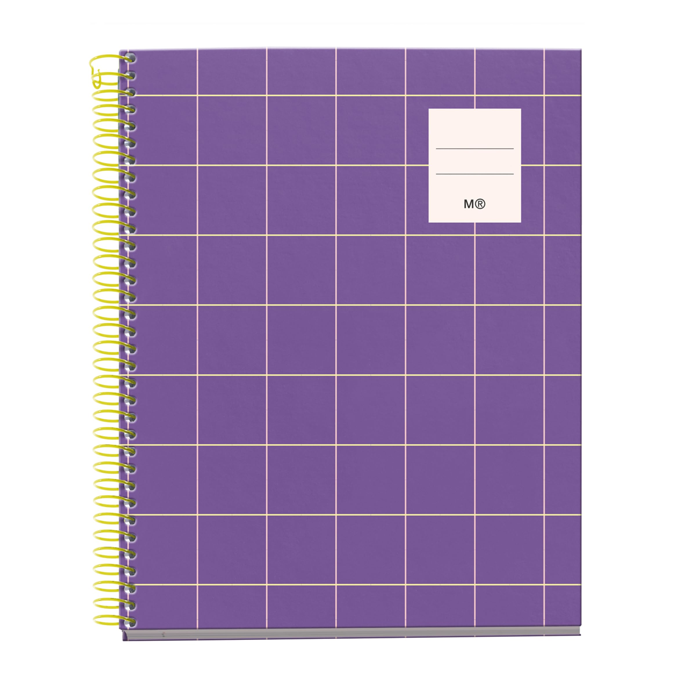 Miquelrius - A5 notebook, 5 mm grid, hardcover notebook, A5 notebook with 100 micro-perforated sheets, A5 notebook with 4 colours to organize, Extra Opaque paper 70 g/m², 2 holes for filing