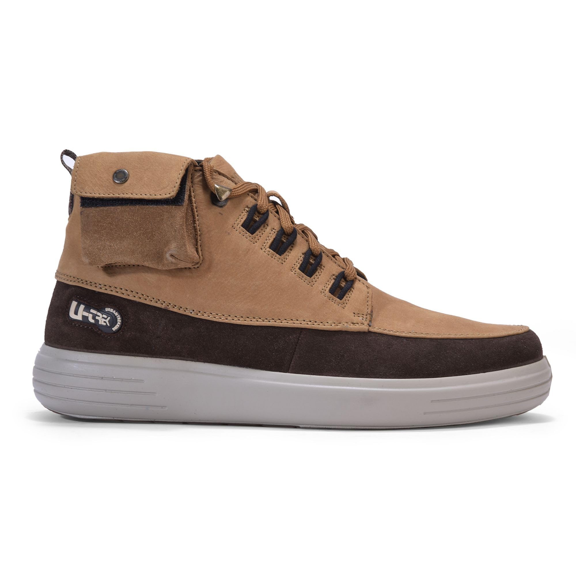 woodland Men Camel High Ankle Boots-picture-47