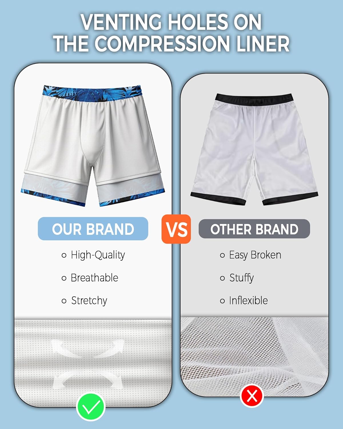 Big and Tall Mens Swim Trunks with Compression Liner 10''Quick Dry Board Shorts Zipper Pocket Bathing Suit (2XL-9XL)