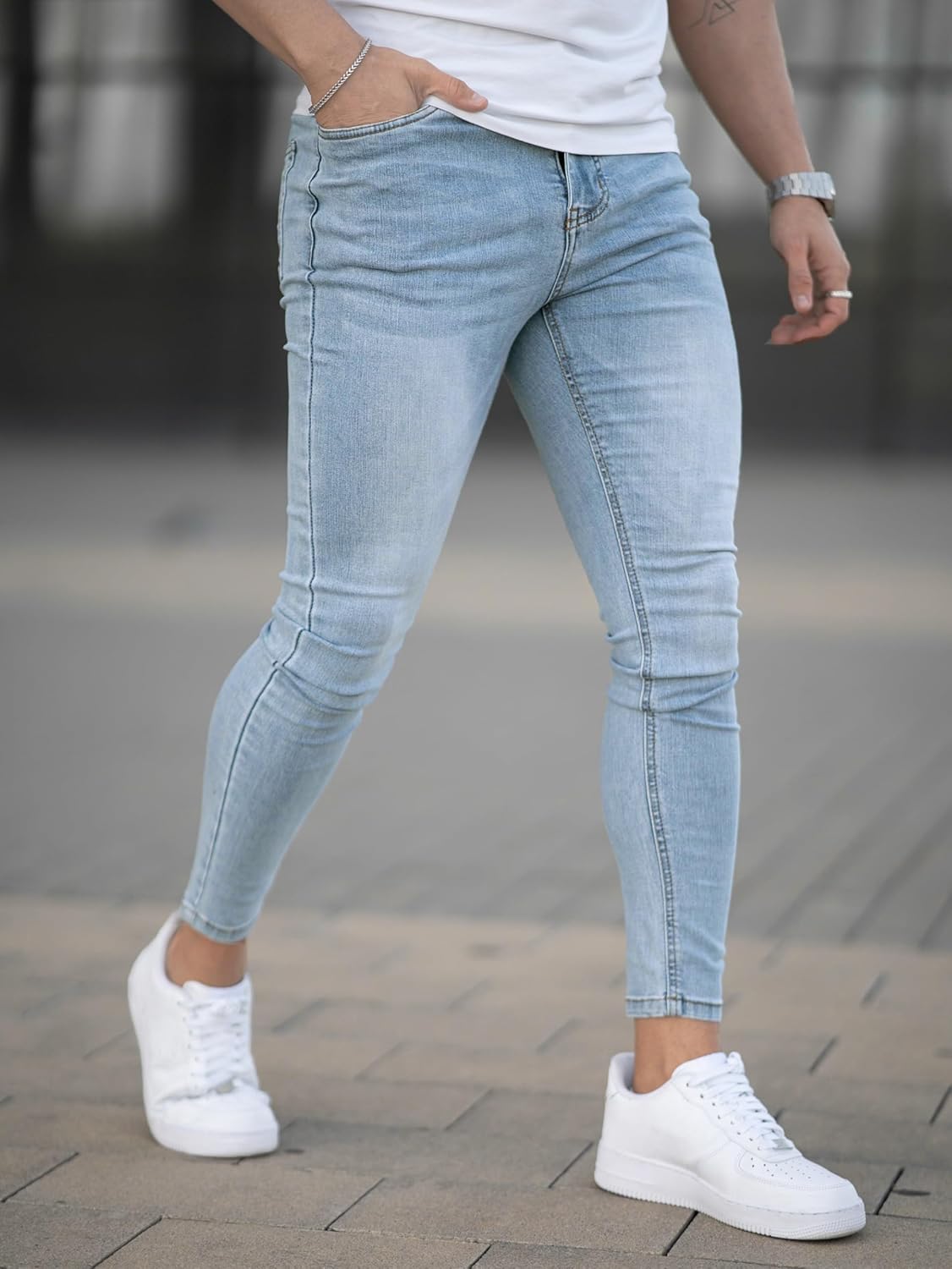 GINGTTO Mens Skinny Jeans Stretch Denim Jeans for Men - Image 3