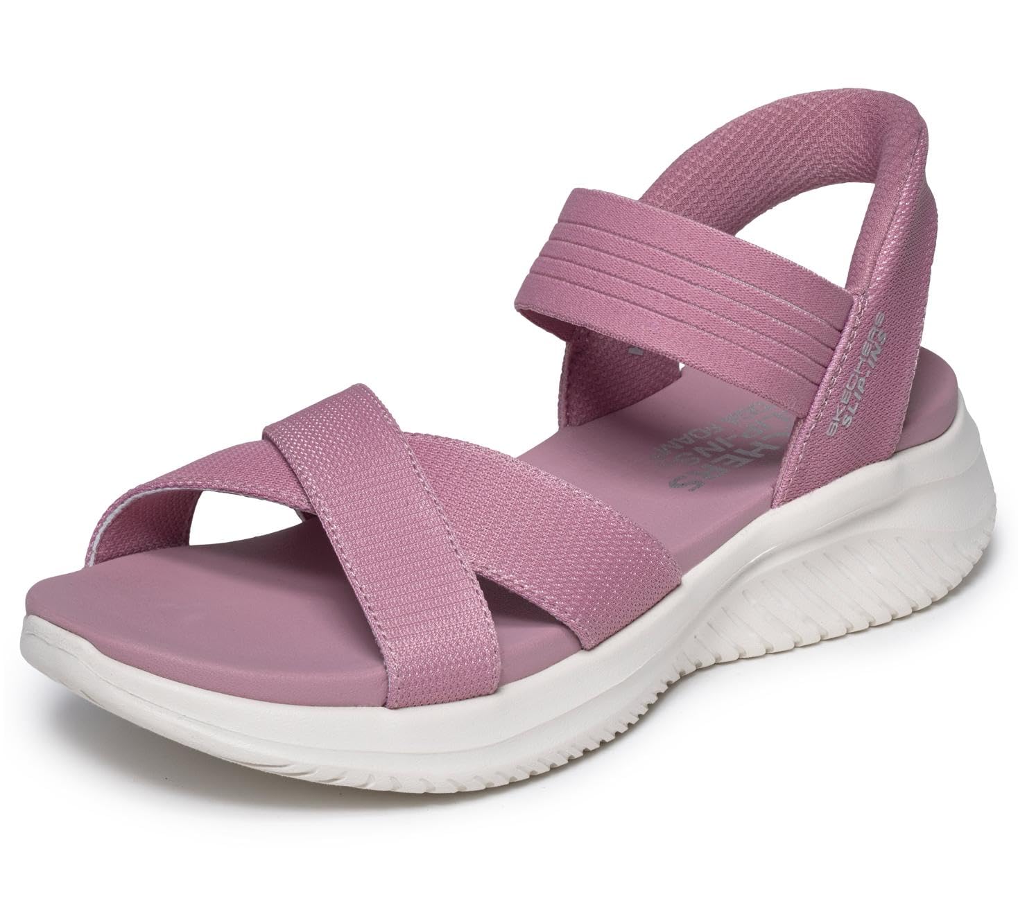 Skechers Women's Ultra Flex 3.0 Sandal Never Better Slip-In Trainers, Rose Webbing/Gore, 4.5 UK