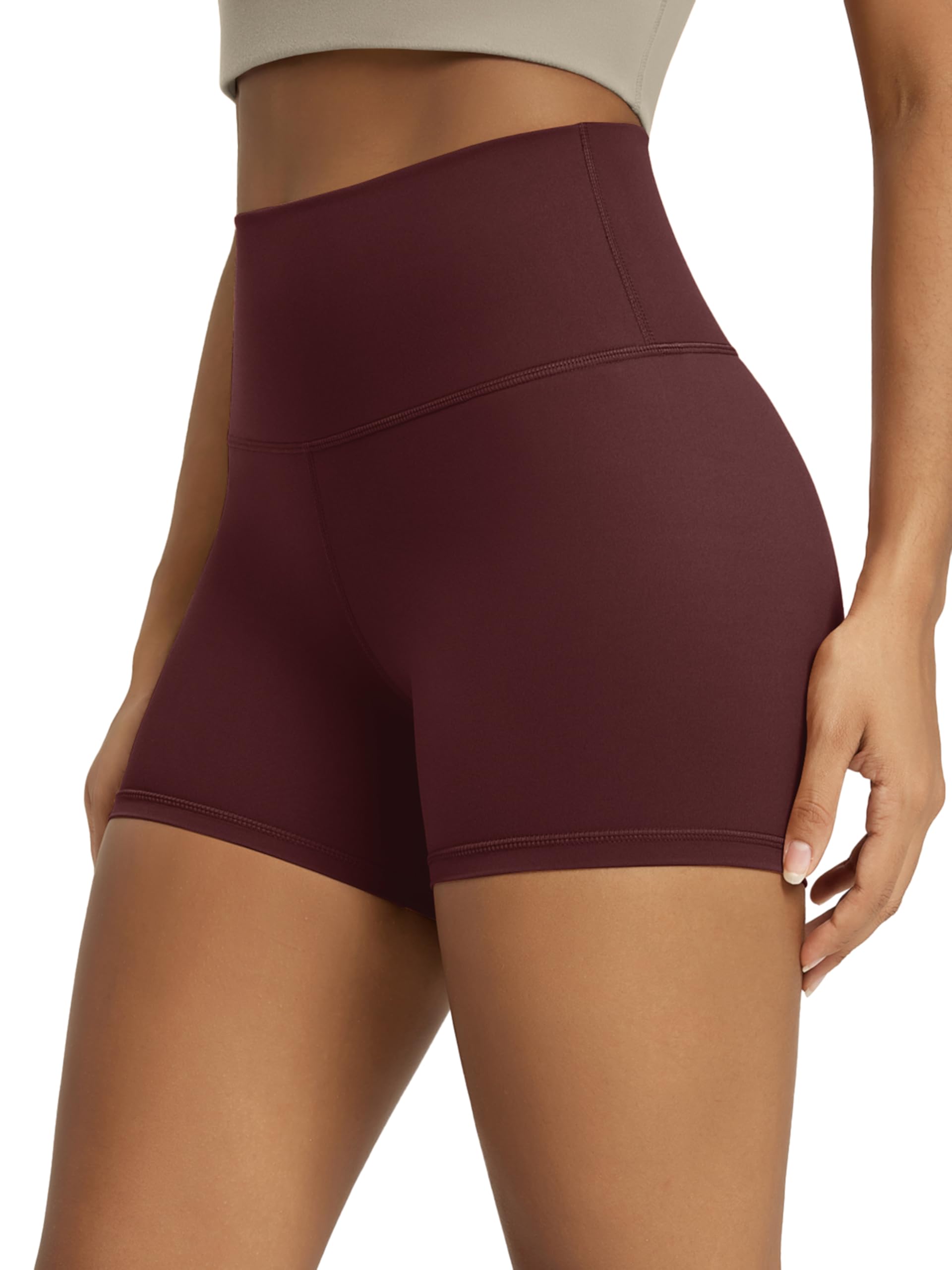 ODODOS Tummy Control Compression Shorts for Women, 4" / 6" / 8" / 10" High Waist Workout Biker Shorts with Inner Pocket