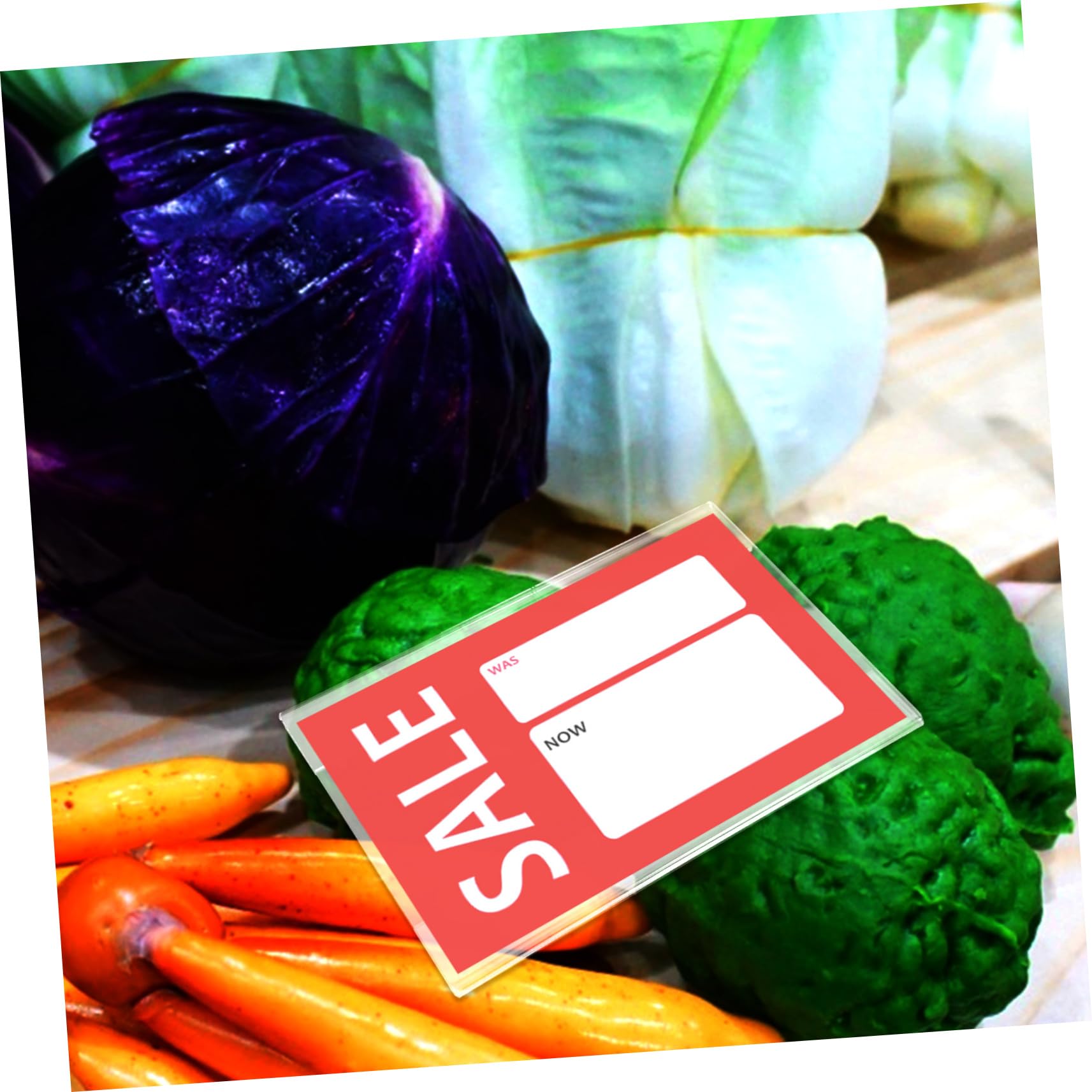 Preisschild-Halter aus Acryl, Weiß, einfache Entfernung für Restaurants und Büros, perfekt für nized Produktdisplays und Signa-Lösungen, 10 Stück