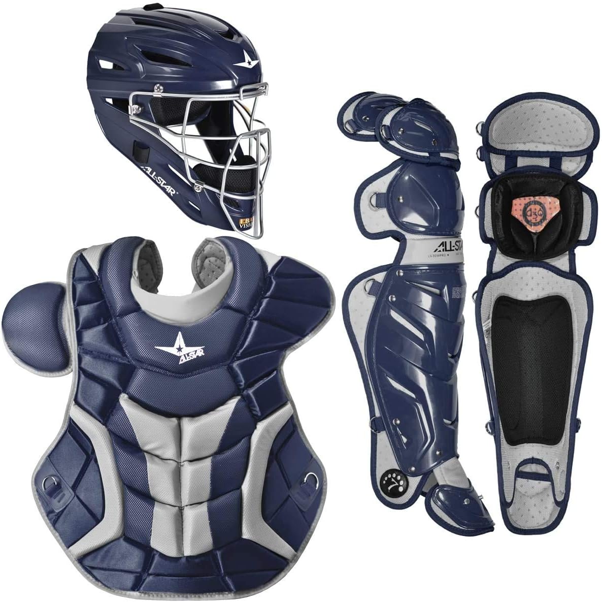 AllStar System 7 Adult Pro Catcher's Set, Silver : Clothing, Shoes & Jewelry