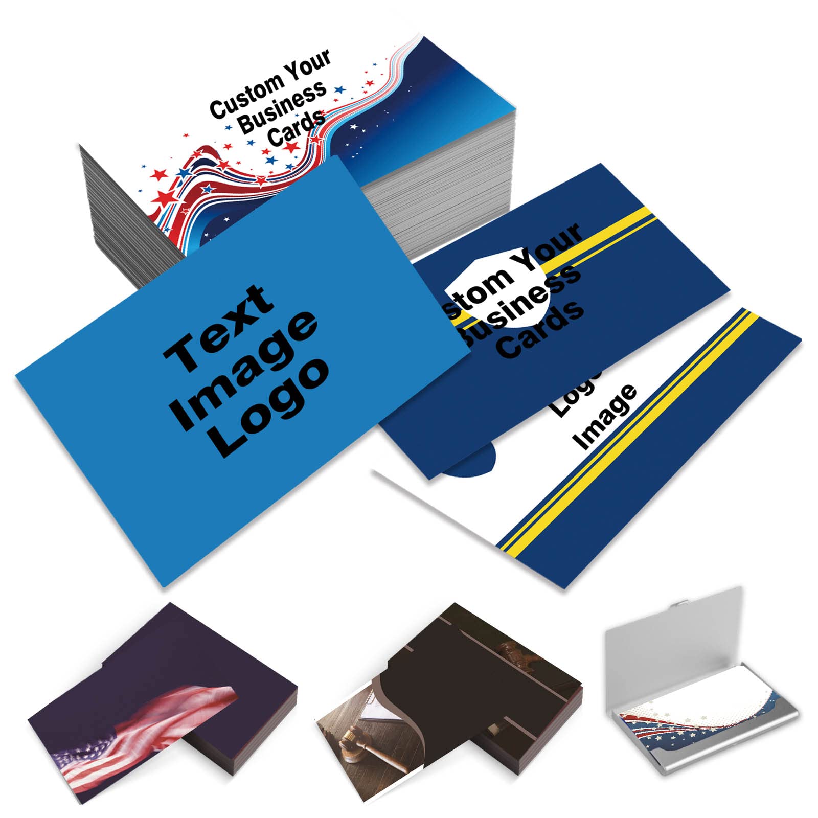 Custom Business Cards Personalized Business Card Double Side Customized Business Cards with Logo/Text, Business Card for Company, Business, Thanks