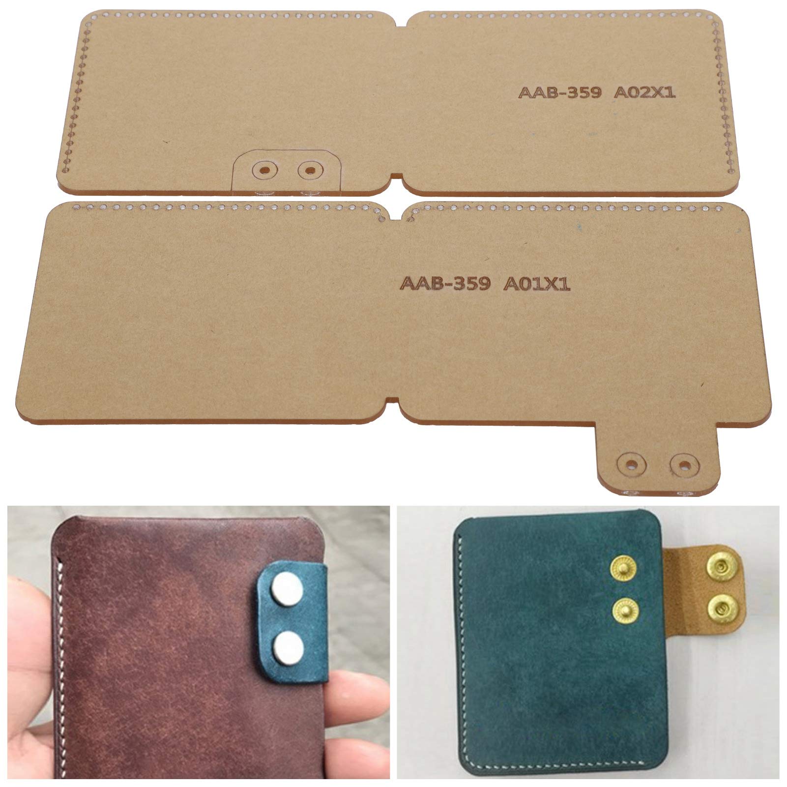 Acryl-Leder-Muster, klare Acryl-DIY-Acryl-Schablone Haltbare Kartentaschen-Schablone, für Geldbörsen-Geldbörsenformwerkzeug