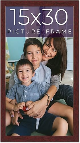 Miniatura 145 de Marco de fotos de madera maciza marrón de 24 x 24 pulgadas de ancho Profundidad del marco interior de 0.5 pulgadas Marco de fotos tradicional