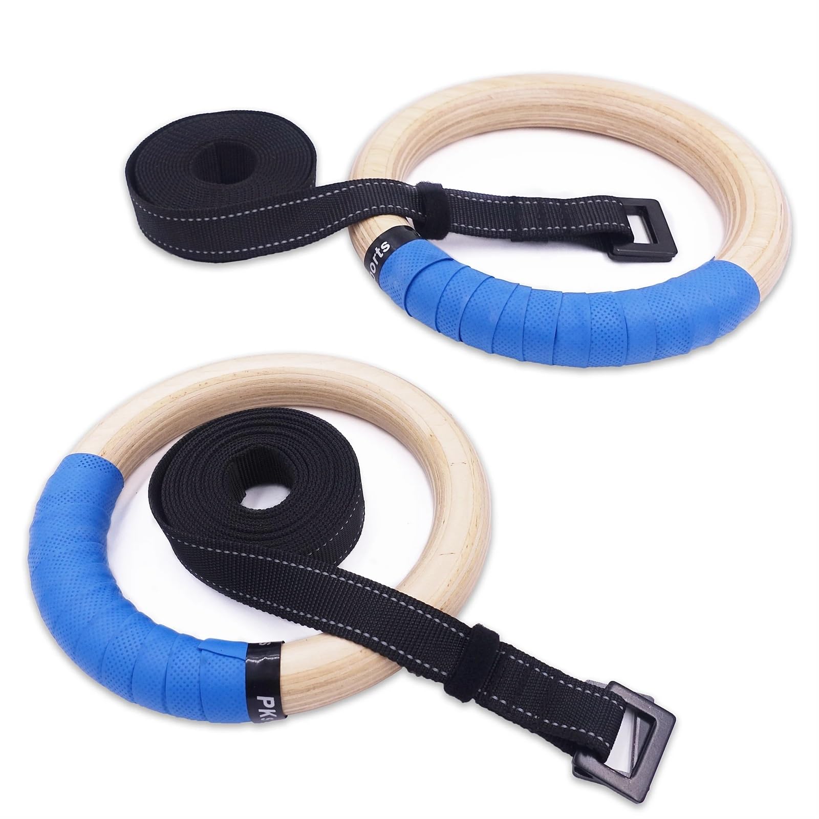Anelli da Ginnastica Anelli da Ginnastica in Legno for Bambini, Anello Palestra 25 mm con Cinghie Regolabili, Fibbie, for Fitness al Coperto, Parco Giochi, trazioni