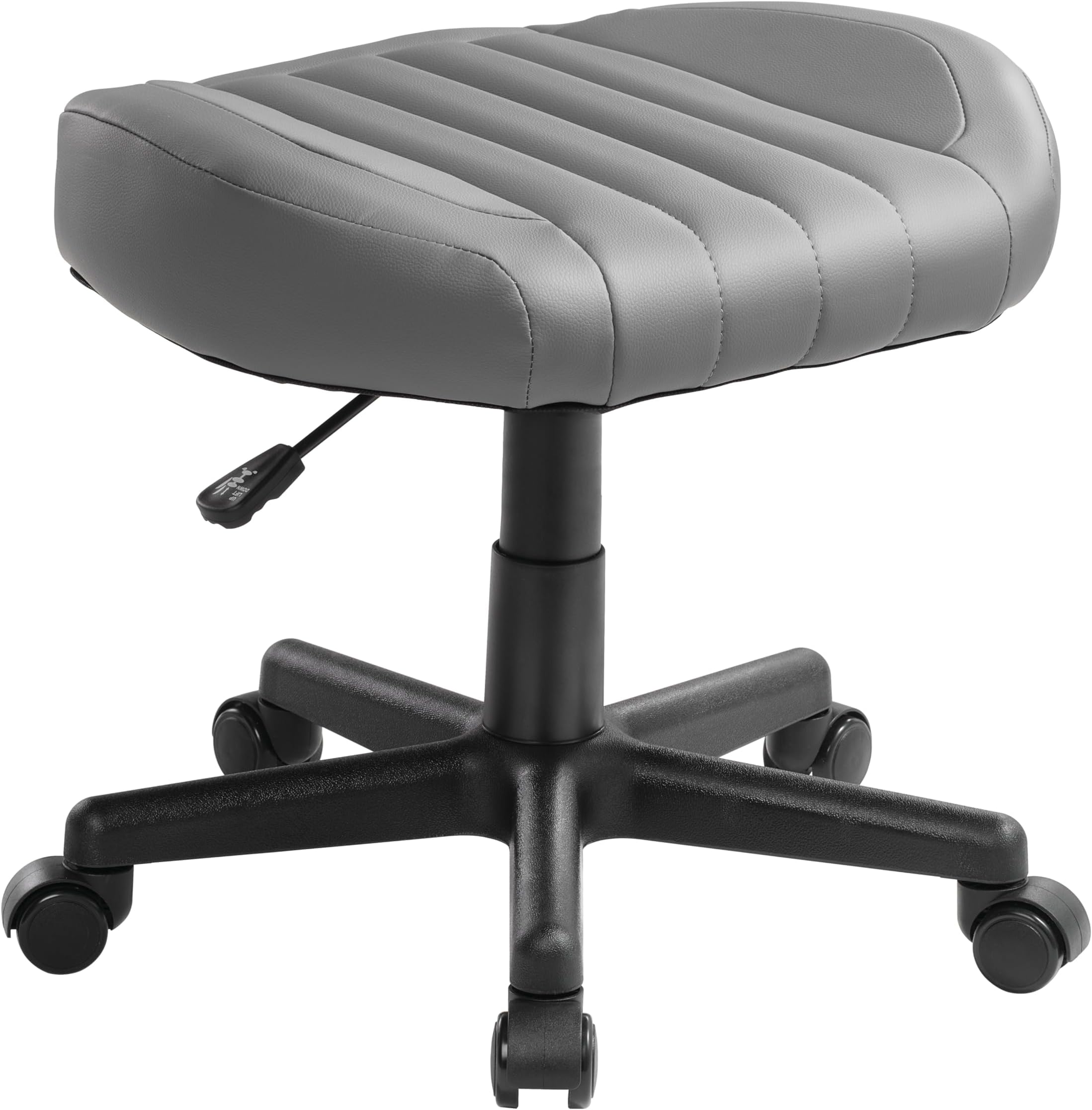 Multipurpose Foot Stool Under Desk Footrest Adjustable Height Swivel Swivel Chair W Wheel Ottoman Stool Simple Meeting Chair for Home Office Gray