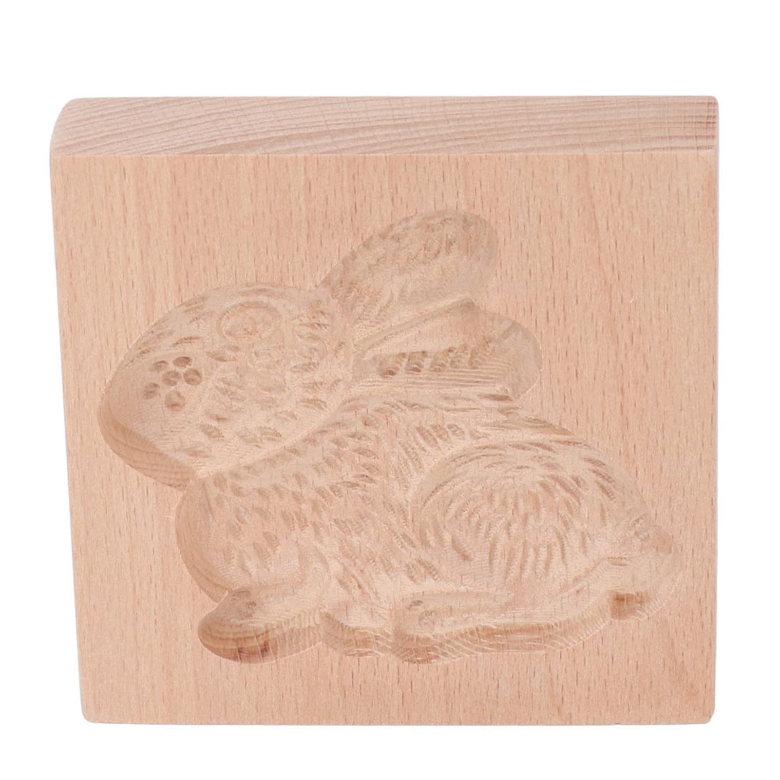 SIXRUN Molde de Madera para Galletas, Molde para Sellos de Prensa de Galletas de Madera de Haya, Reutilizable, Lavable, Liberación Suave para, Pan de Jengibre, Repostería, Pan, Bricolaje, Hornear,