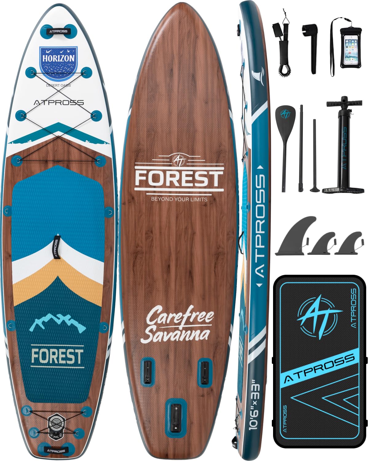 ATPROSS Tavola SUP Gonfiabile con Sedile Kayak e Accessori, 320x84cm Stand Up Paddle Extra Largo per 2 Persone, Portata 200kg, Canoa Gonfiabile 2 Posti Stabile e Antiscivolo per Mare e Surf