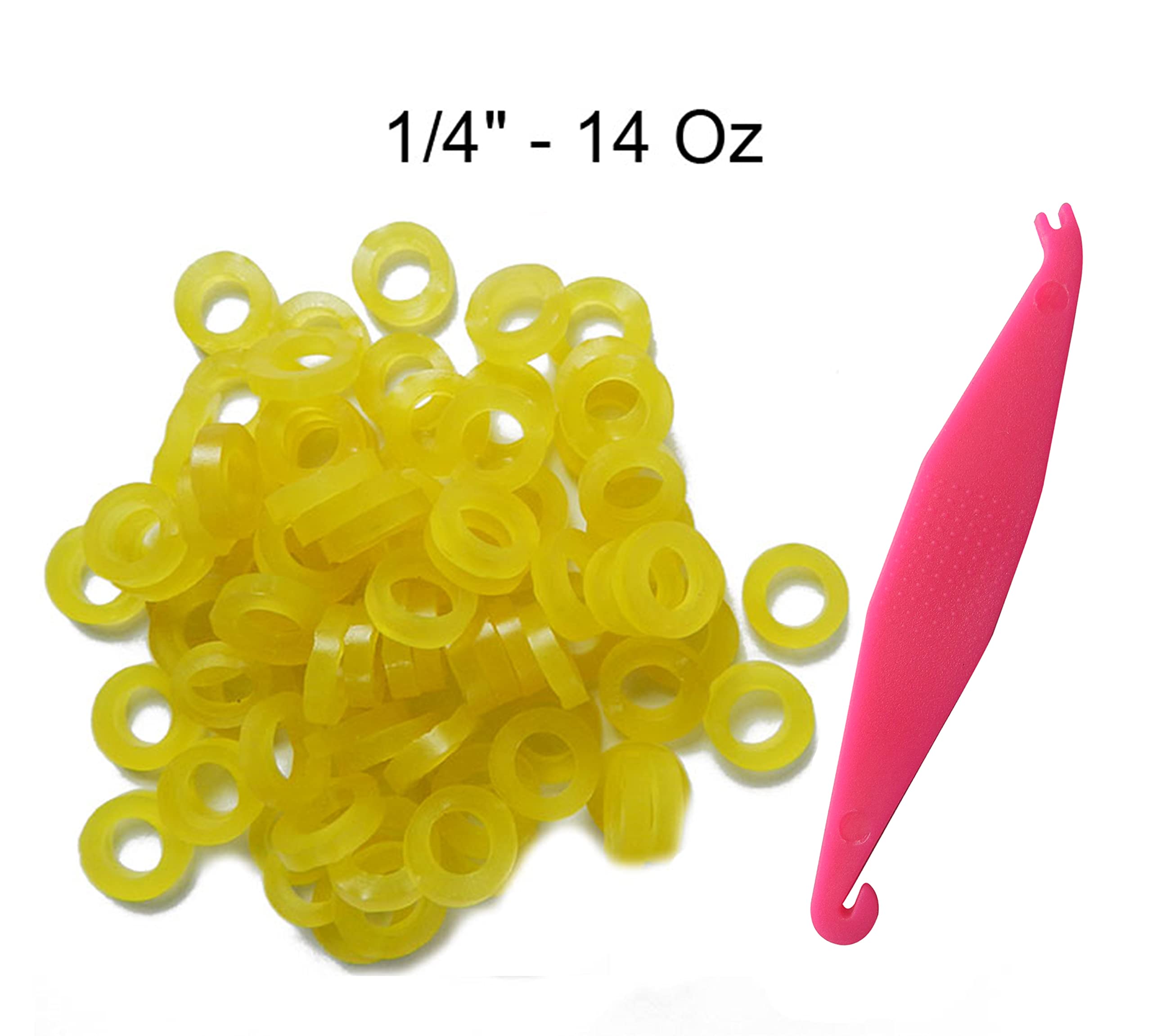 Dentosmile Orthodontic Extraoral Latex Elastics | Dental elastics band for teeth gap |Size 1/4" - 14 Oz| Tooth Colors Pack of 100 Pcs + Free Placer for Braces - Image 2 thumbnail