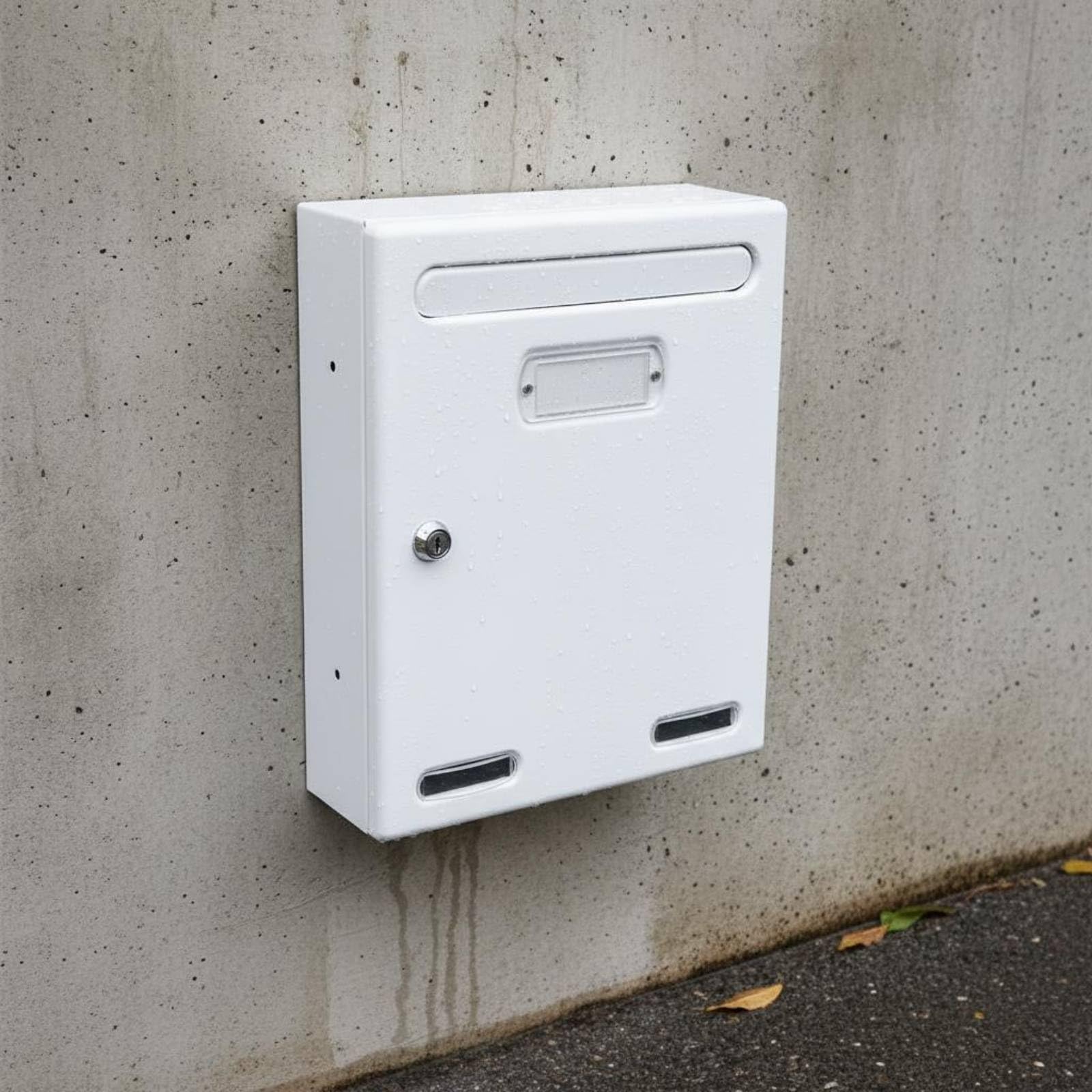 Cassetta le da Parete Esterna Cassetta Lettere Cassetta Cassetta Murale in Metallo Zincato con Slot Frontale E Serratura Robusta Spazio Adatta per Portico Ingresso Principale Recinzione