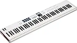 Arturia Teclado controlador MIDI KeyLab Essential 88 mk3 — 88 teclas USB com software analógico Lab V incluído, branco