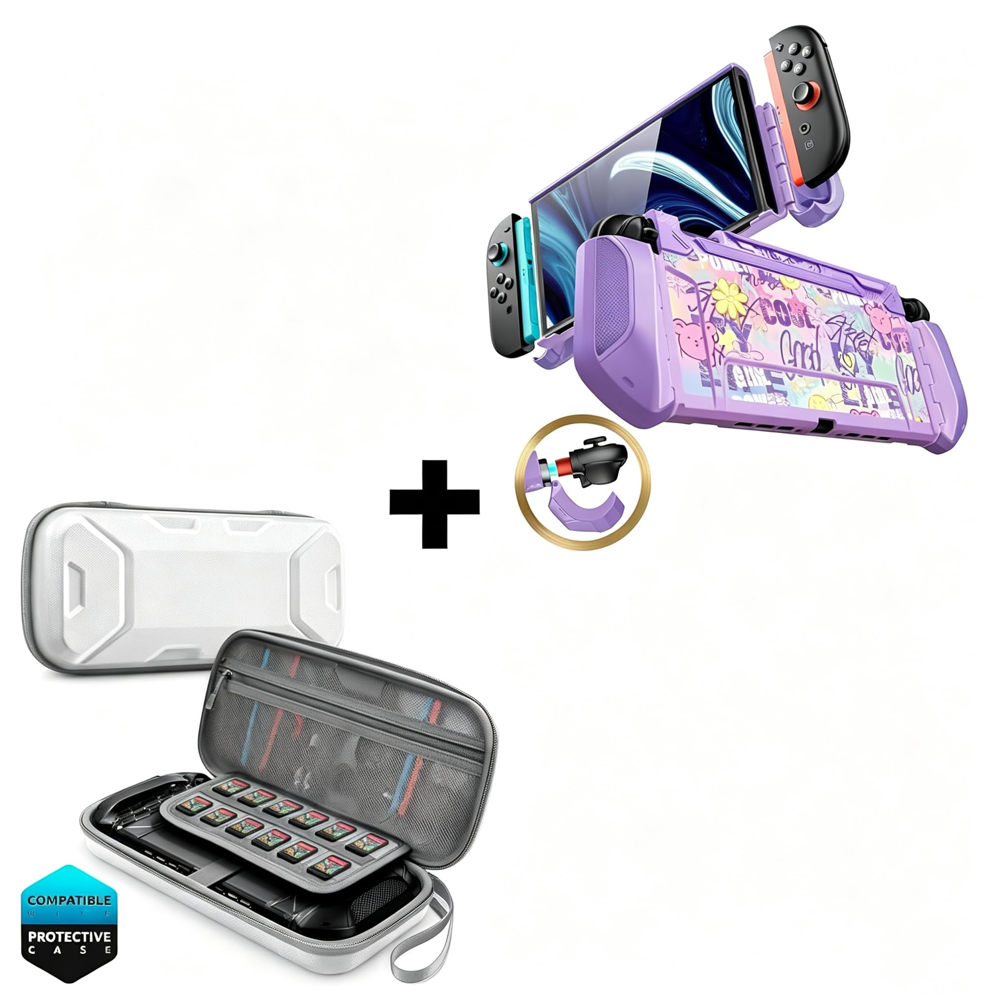 Mumba Save 6% to Buy Together Nintendo Switch 2 Case Paint & Nintendo Switch 2 Plus Carrying Case White
