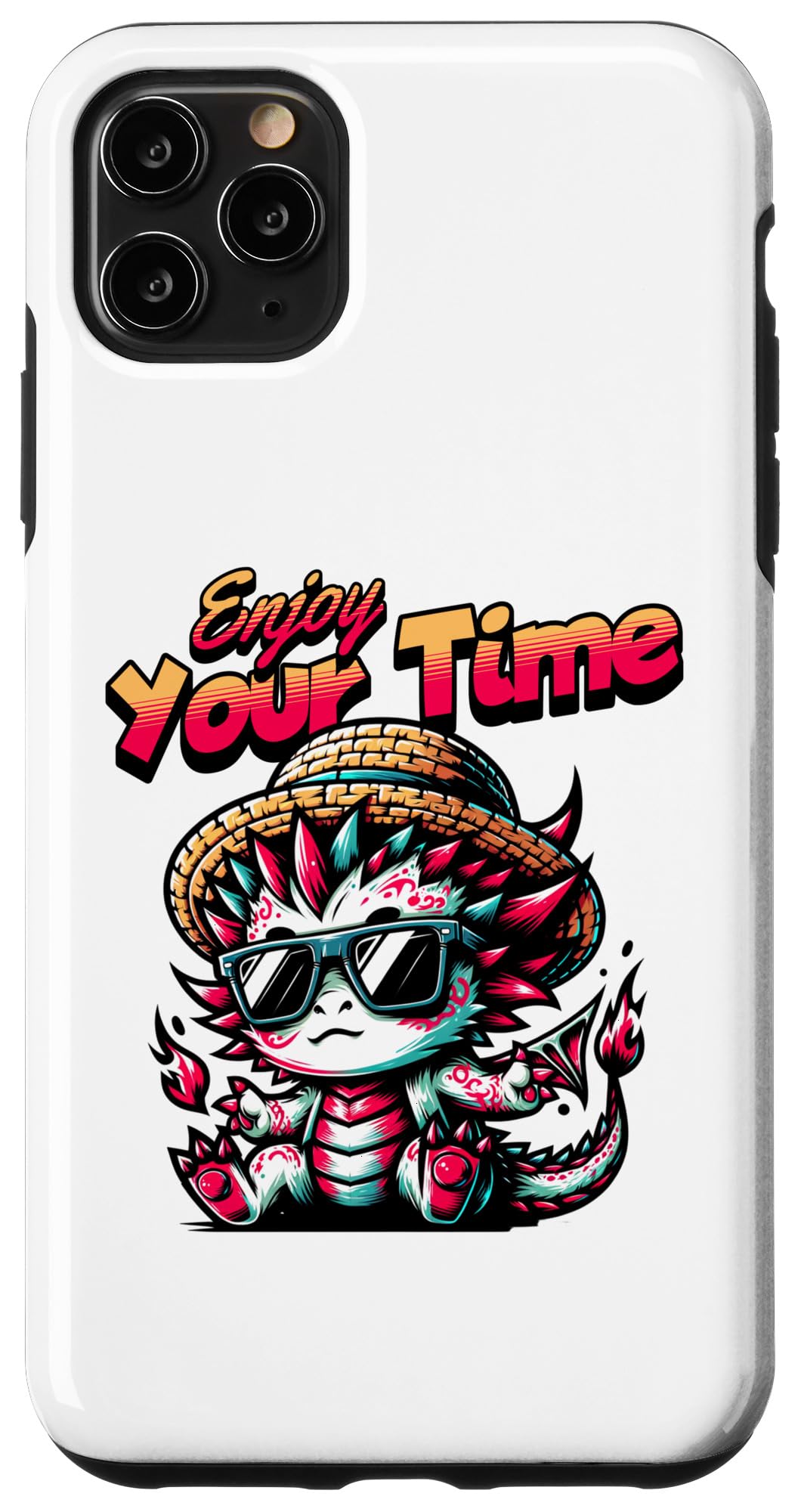 iPhone 11 Pro Max Cute Dragon Say Enjoy Your Time, Summertime Outfits Vibes Case