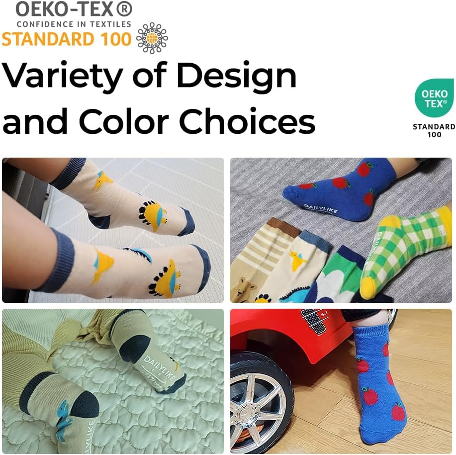 Baby Boys Girls Non Slip Grip Ankle Socks with Anti Skid Grippers for Infants Toddlers Kids 6 Pairs - Image 4