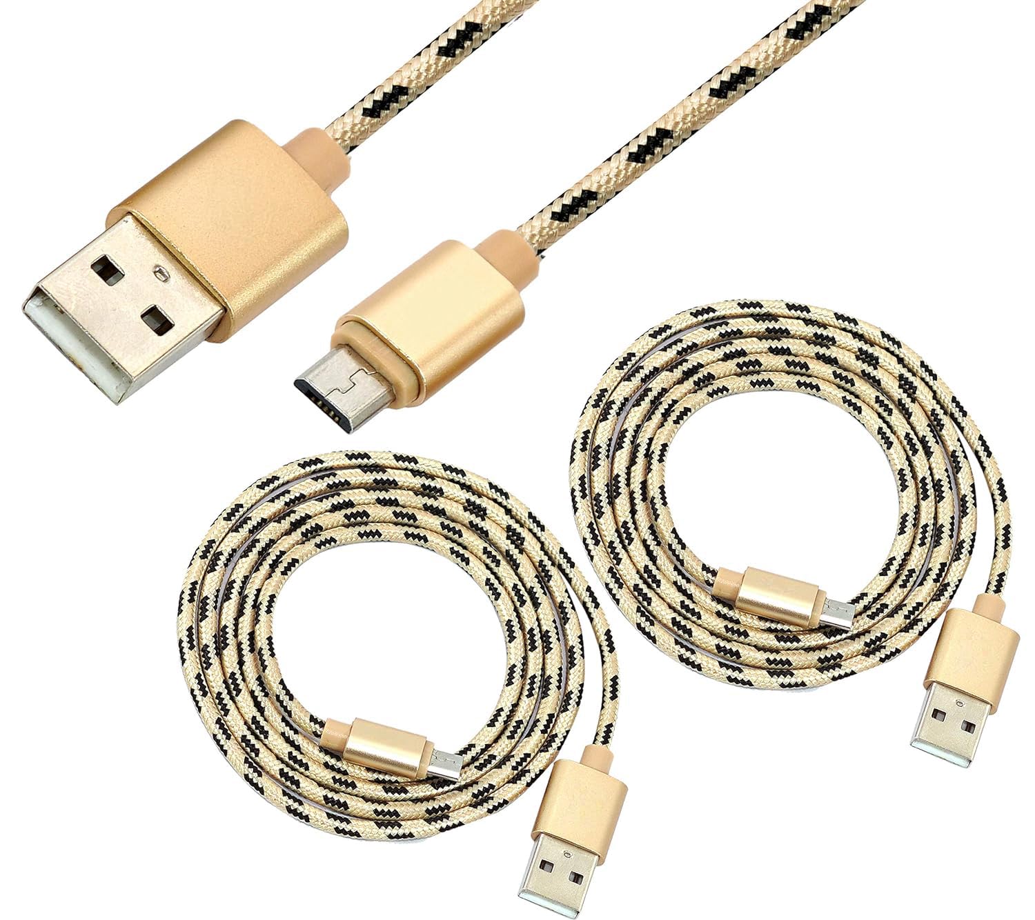 Storite 2.4A Fast Charging 1m Braided Micro USB Cable for Smartphones, Tablets, Laptops & other Micro USB devices, 480Mbps Data Sync (Golden) (B0C53MTRLH) Amazon Price History, Amazon Price Tracker